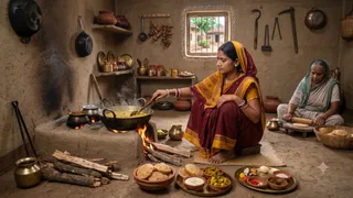 पितृ पक्ष में मासिक धर्म के दौरान श्राद्ध का भोजन बनाने के नियम (Picture Credit: AI Generated)