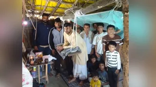 दरियाबाद के जंगल में खडी तपस्या करते हुए संदीप भगत