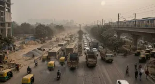 दिल्ली में प्रदूषण से निपटने की तैयारी।