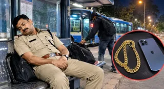आंध्र प्रदेश से आए पुलिस इंस्पेक्टर के साथ सेक्टर-21ए/22 स्थित बस स्टाॅप हुई वारदात। (एआई जनरेटेड फाटो)