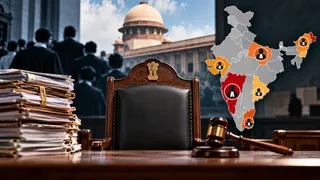 हर चार में से करीब एक जज का पद खाली। (एआई द्वारा निर्मित फोटो।)