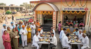 सस्ती दर पर भोजन उपलब्ध कराने के लिए अटल किसान-मजदूर कैंटीन की शुरुआत हुई। (एआई जेनरेटेड इमेज)