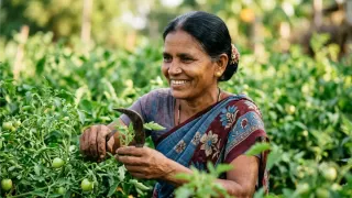 दिल्ली में जुटेंगी 7000 महिला किसान। फोटो: एआई जनरेटेड