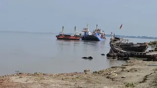 भागलपुर में गंगा का जलस्तर।