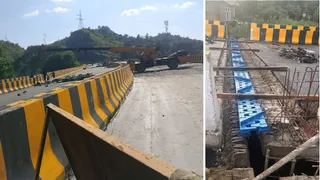 शिमला-मटौर फोरलेन पर रियुंद में बन रहा पुल। जागरण
