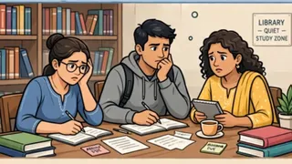 उच्च शिक्षण संस्थानों के 9 प्रतिशत छात्रों को आते हैं आत्महत्या के विचार। (यह तस्वीर एआई द्वारा बनाई गई है)