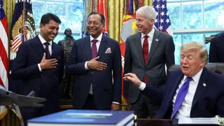 रुइया परिवार के साथ ट्रंप।