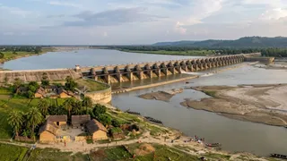 वाल्मीकिनगर गंडक बराज पर कम हुआ दबाव (एआई जेनरेटेड तस्वीर)