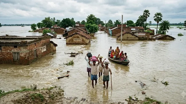 गोरखपुर में बाढ़ की आहट से डरे ग्रामीण, हिरुआ में तेज कटान; रास्ते प्रभावित होने से मुश्किल हुई ग्रामीणों की आवाजाही
