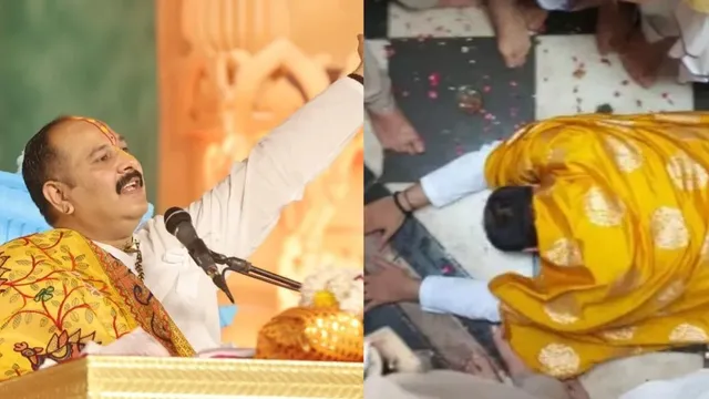 जिस बरसाना में नाक रगड़कर मांगी थी माफी, वहां प्रदीप मिश्रा की कथा में हर-हर महादेव की गूंज