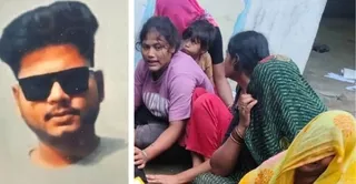 रोते बिलखते देवा उर्फ देवानंद द्विवेदी के स्वजन। ग्रामीण