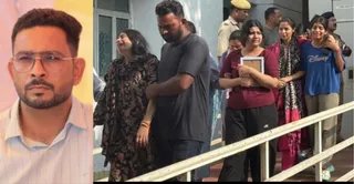डीएफओ की पत्नी अंजू व बेटियां सोनू व मोनिका को लेकर आते मामा रामेश्वर लाल। जागरण
