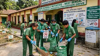 बंगाल के सभी स्कूलों में बनेगा ‘ग्रीन स्कूल’। (यह तस्वीर एआई द्वारा बनाई गई है)