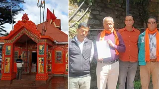 जाखू हनुमान मंदिर में मुस्लिक से पेंट करवाने पर हिंदू संघर्ष समिति ने विरोध जताया है।