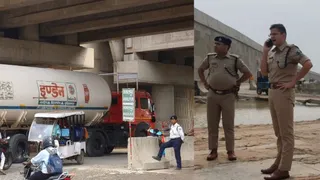 विक्रमशिला सेतु बंद होने से मुंगेर में ट्रैफिक का दबाव।