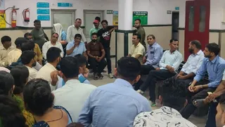 भिवानी में HKRN स्वास्थ्य कर्मचारियों का प्रदर्शन (जागरण फोटो)