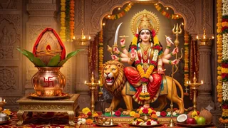 नवरात्र कलश स्थापना में नारियल का महत्व (Picture Credit: AI Generated)