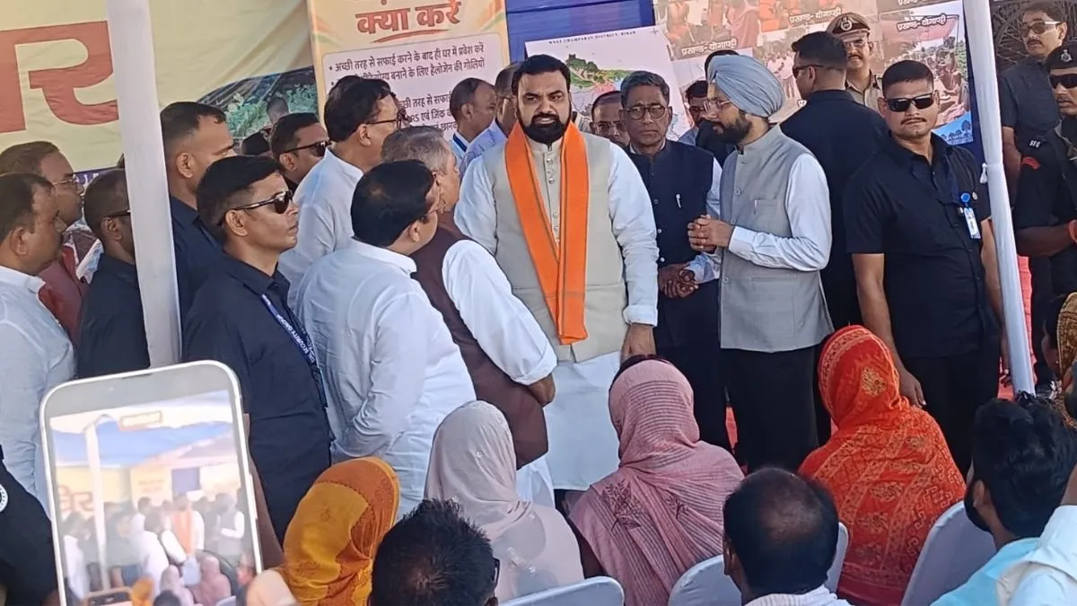 samrat choudhary west champaran visit gandak kosi survey 2