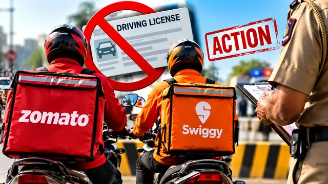 अब बिना लाइसेंस नहीं चलेगी डिलीवरी बाइक: Zomato-Swiggy राइडर्स पर कड़ा एक्शन, बैग लेकर निकले तो होगी कार्रवाई