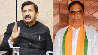 डिप्टी सीएम मुकेश अग्निहोत्री और भाजपा नेता अजय जोशी।
