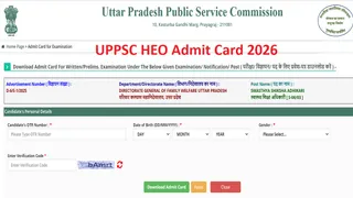 UP HEO Admit Card 2026 Download Link