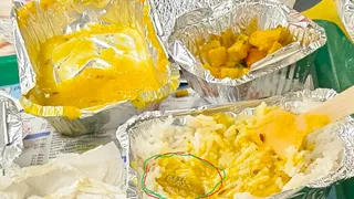 गया-हावड़ा वंदे भारत के भोजन में मिला कीड़ा। (फोटो सौजन्य)