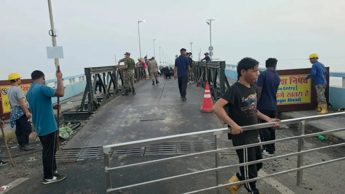 Vikramshila Setu Repair First Bailey Bridge Removed in 7 Hours (1)