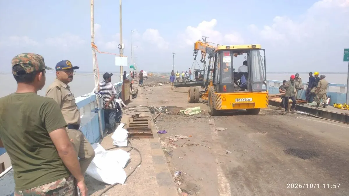 Vikramshila Setu Repair First Bailey Bridge Removed in 7 Hours (2)