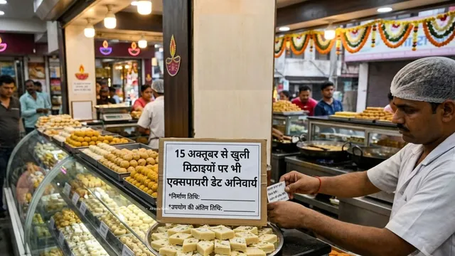 उत्तर प्रदेश में खुली मिठाइयों पर अब लिखनी होगी 'एक्सपायरी डेट', 15 अक्टूबर से लागू होगा नया नियम 
