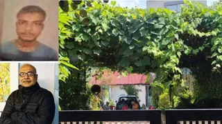पूर्व IAS राकेश अग्रवाल का घर, ।इनसेट- आरोपित वरुण कुमार व रिटायर्ड आईएएस राकेश अग्रवाल।