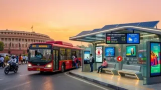 दिल्ली के बस शेल्टर बनेंगे आधुनिक। फोटो: एआई जनरेटेड