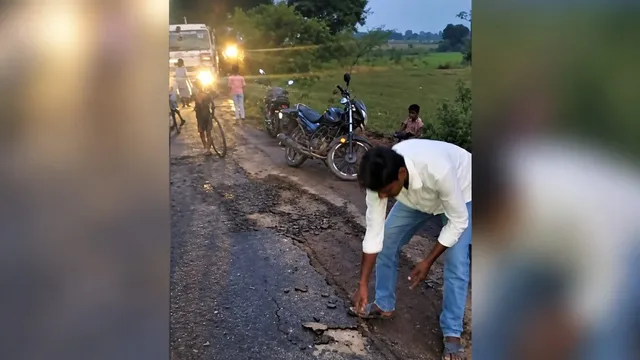 मुख्यमंत्री के आगमन से पहले रातों-रात सड़क निर्माण! घटिया काम देख भड़के ग्रामीण, जमुई के चकाई में रोका काम