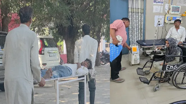 बागपत जिला अस्पताल में तीमारदार बने डॉक्टरों के सहायक, मरीज को खुद दे रहे स्टीम; स्टाफ की जगह खींच रहे स्ट्रेचर
