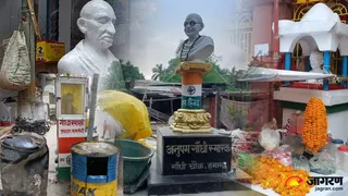 बापू के सामने पत्ता गोभी का कचरा और ड्रम