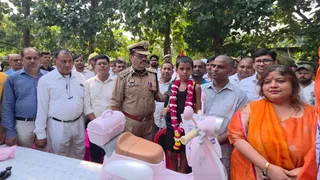 अनामिका ने 3 घंटे 40 मिनट में 30 किलोमीटर का पूरा किया सफर।