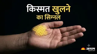 हथेली में चौक का निशान । (Picture Credit- AI Generated)