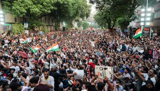 मुंबई में सीजेपी का विरोध प्रदर्शन।