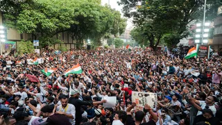 मुख्य चुनाव आयुक्त को हटाने की मांग को लेकर मुंबई और दिल्ली में सीजेपी का प्रदर्शन (फोटो- एएनआई)