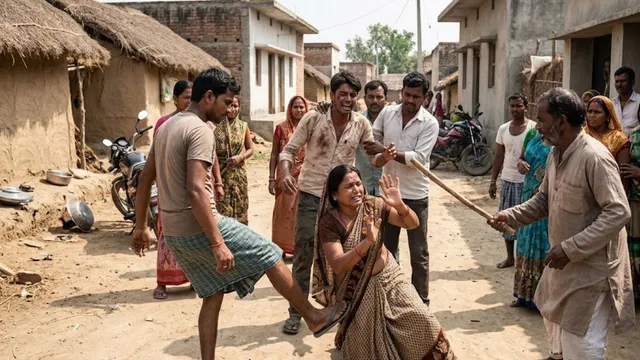 जमुई में बेटे की पिटाई का विरोध करने पर महिला की बेरहमी से पिटाई, साड़ी खींची और दीवार से पटका सिर
