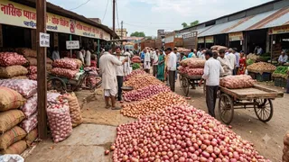 वाराणसी में नासिक प्याज की आवक से घटी कीमतें, नई फसल से और राहत की उम्मीद।
