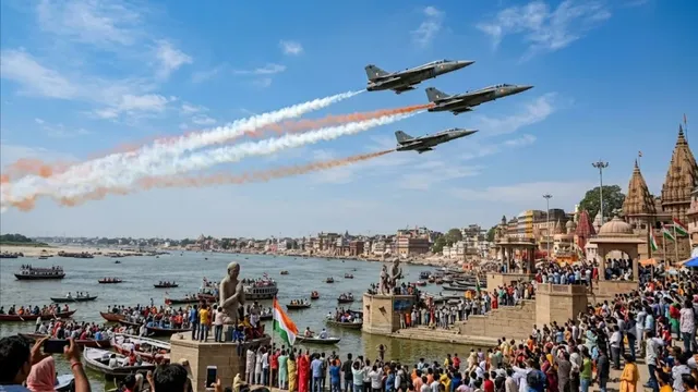काशी के नभ में गूंजेगा वायुसेना का शौर्य: नमो घाट पर होगा एयर शो का आयोजन, सीएम योगी ने परखीं तैयारियां - kashi air show cm yogi reviews preparations at namo ghat