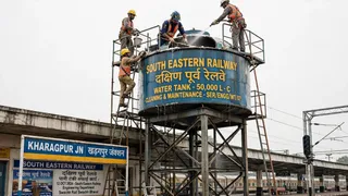 दक्षिण पूर्व रेलवे के सभी 24033 जल टैंकों की सफाई पूरी। (यह तस्वीर एआई द्वारा बनाई गई है)