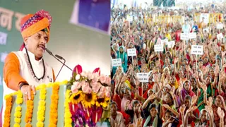 मंडला में उपस्थित जनसमुदाय को संबोधित करते मुख्यमंत्री डॉ. मोहन यादव।