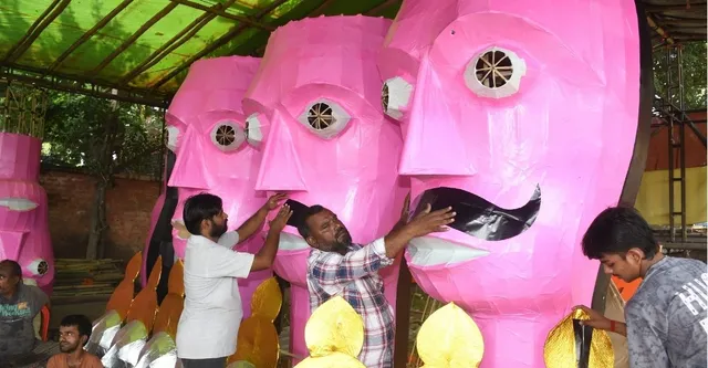 Kanpur Ramlila: इस बार गर्दन घुमाएगा रावण, आंखों से अंगारे और मुंह से फूल झरेंगे