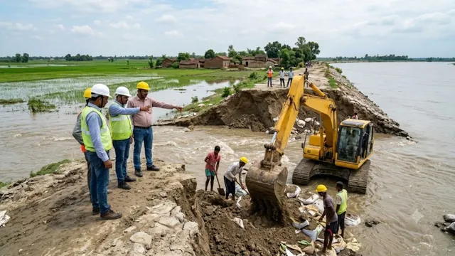 गंडक का तटबंध टूटने पर एक्शन में विभाग, बिहार में 7 इंजीनियर सस्पेंड; 1 पर विभागीय कार्रवाई का निर्देश