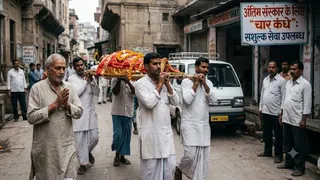 काशी में किराए पर मिलते हैं चार कंधे अंतिम यात्रा में सहारा बनी नई सेवा। (AI Image)
