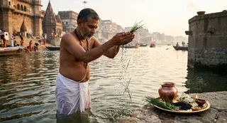 कैसे करें पितरों का तर्पण? (Picture Credit- AI Generated)