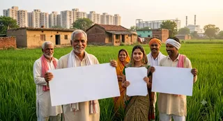ग्रेटर नोएडा के 4500 किसानों को मिलेगा 64.7% अतिरिक्त मुआवजा, सरकार ने जारी किया शासनादेश ( एआई जेनरेटेड इमेज )