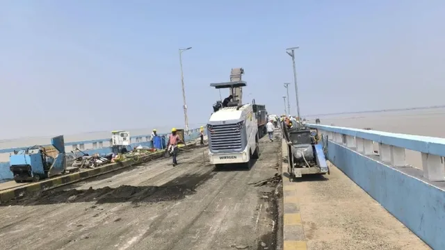 भागलपुर के विक्रमशिला सेतु की बढ़ जाएगी 25 साल उम्र, घटाया जा रहा है 50 टन लोड; मुंबई की कंपनी कर रही कार्बन प्लेटिंग
