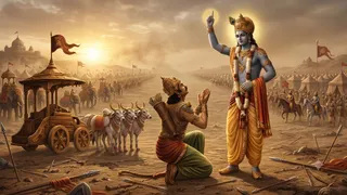 जब मन हो निराश याद करें भगवत गीता के ये श्लोक (Picture Credit: AI Generated)